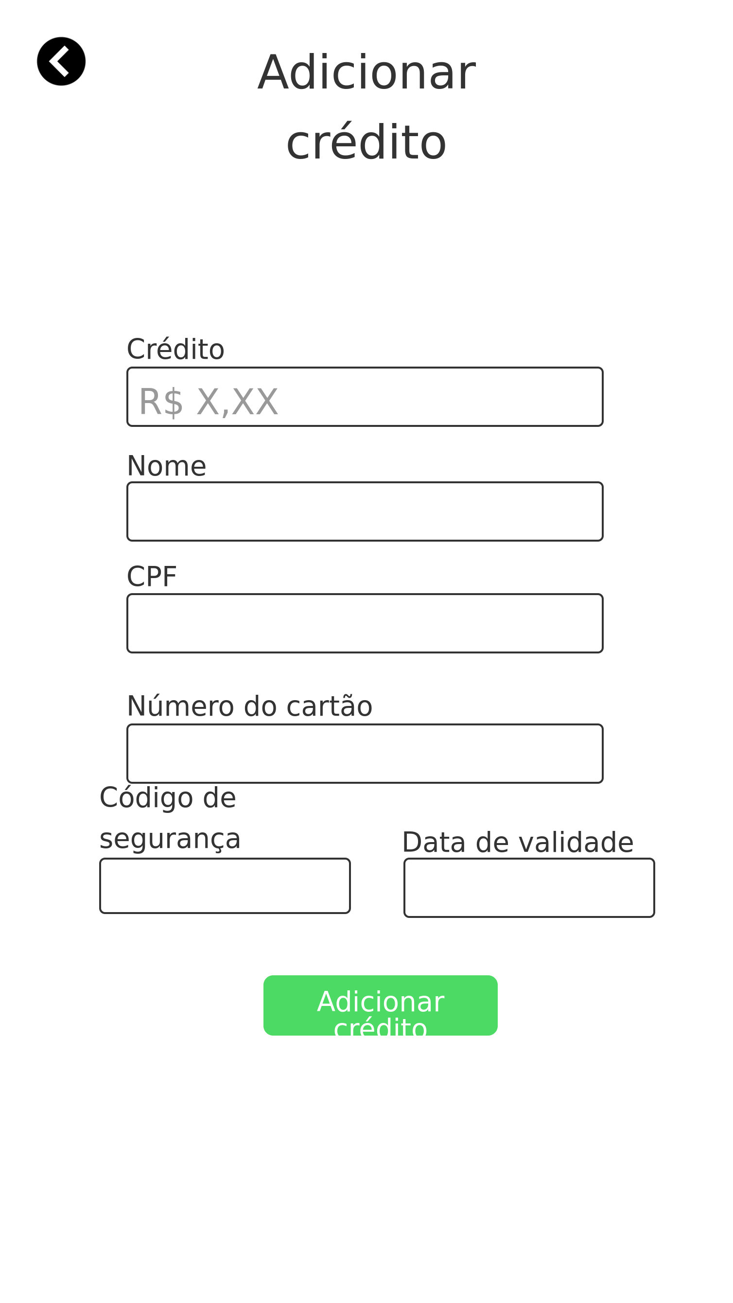 Adicionar cŕedito